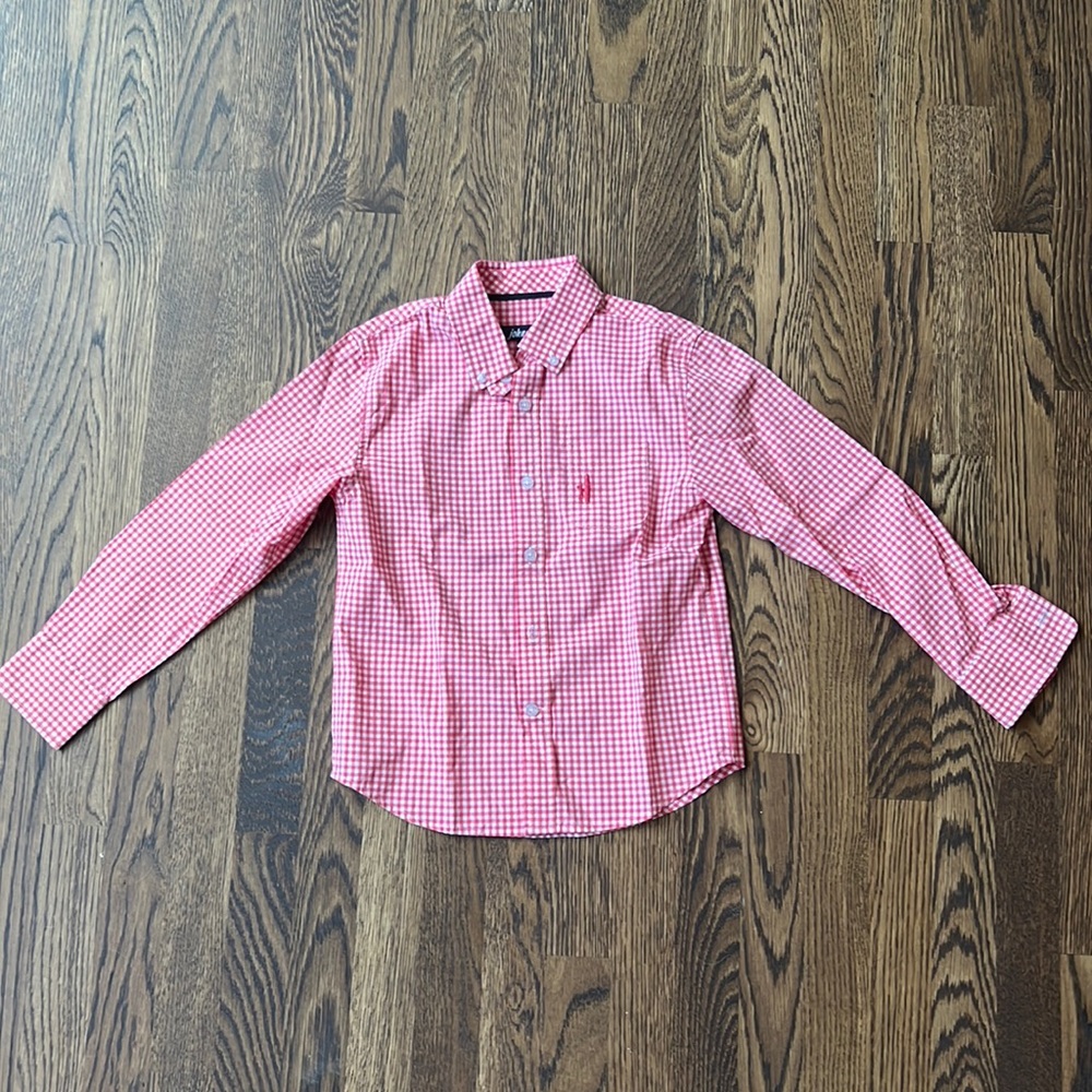 Johnnie-O kids sz 6 button down gingham shirt